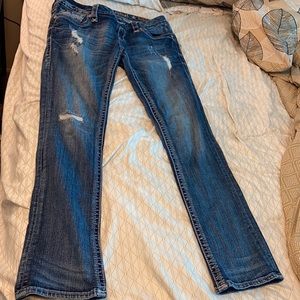 used rock revival skinny jeans